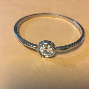 Paparazzi Silver Bracelet with Clear Gem